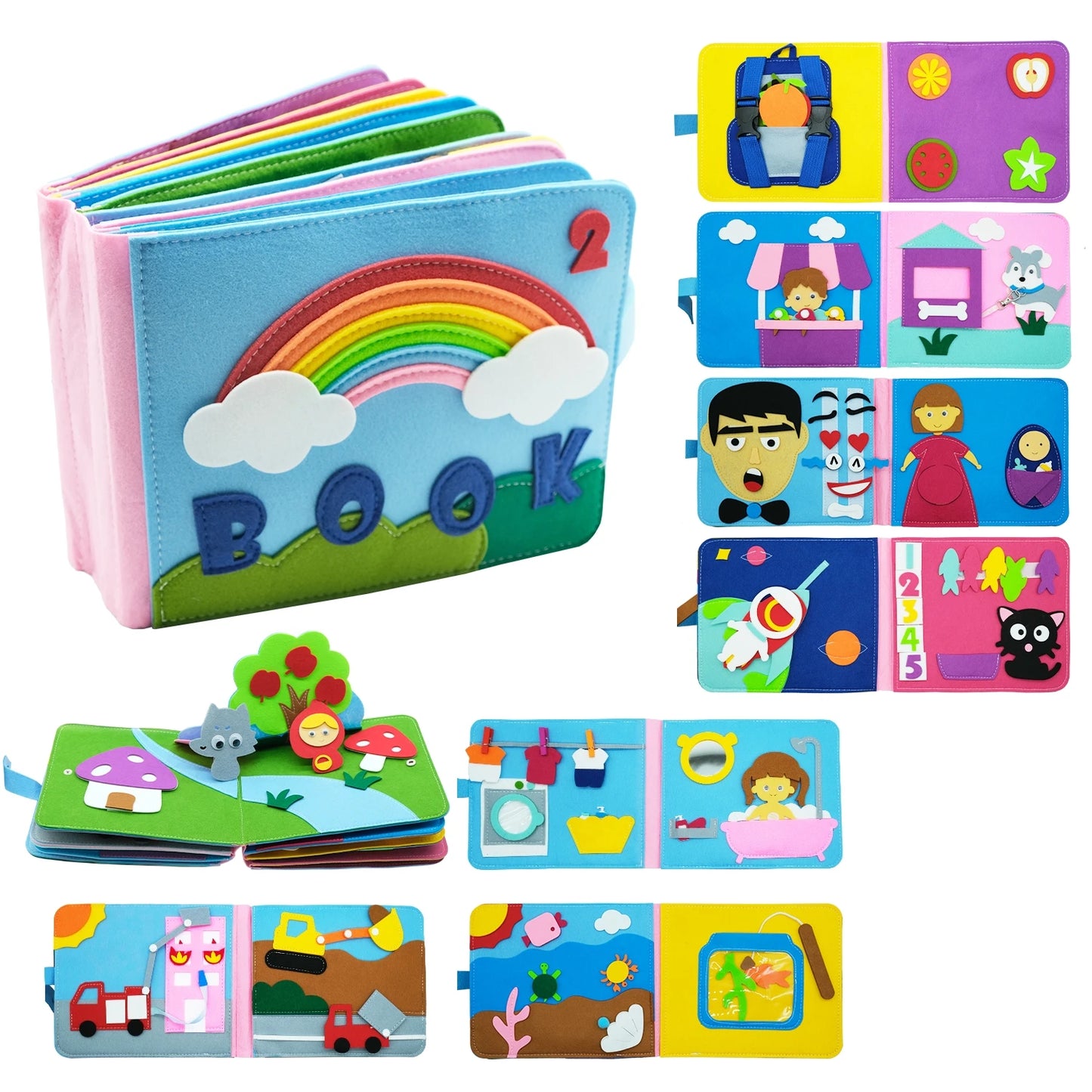 Montessori Toddlers Busy Story Book